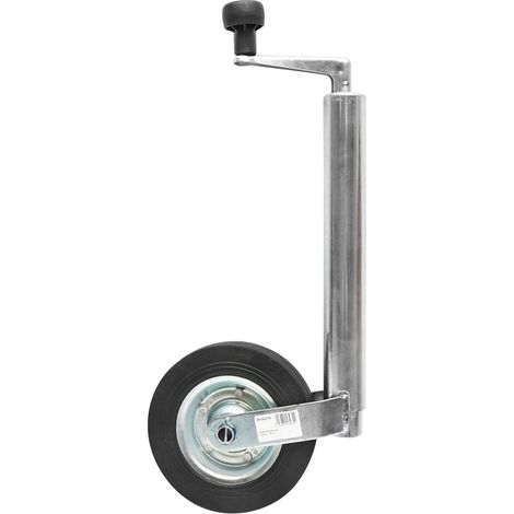 Ruota di supporto per rimorchio in PVC 200x50mm, diametro tubo esterno 48mm, diametro tubo interno 42mm, carico 150Kg