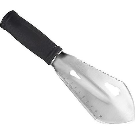 LYERCW - Mini pelle de jardin multifonctionnelle avec poignée ergonomique, petite pelle à main portable pour creuser la terre et planter à la maison