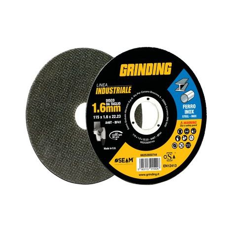DISCO ABRASIVO TAGLIO FERRO PIANO INDUSTRIAL - MM 125X22,2 H.MM 1,0- 100 pezzi