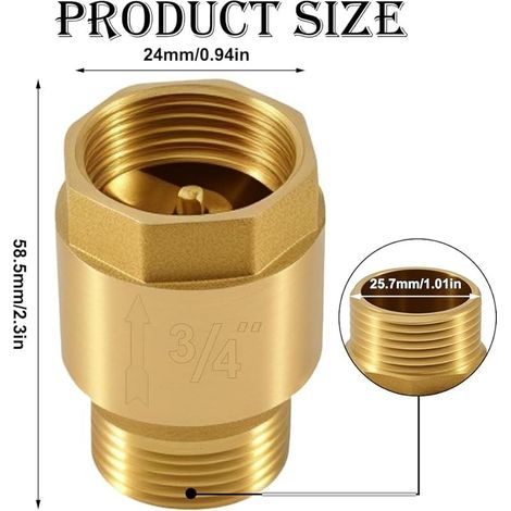 3/4" Messing-Rückschlagventil (1/5)