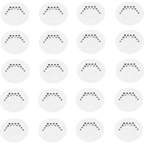 Lot de 20 grilles de ventilation rondes en acier inoxydable de 35 mm pour meubles de cuisine (1/4)