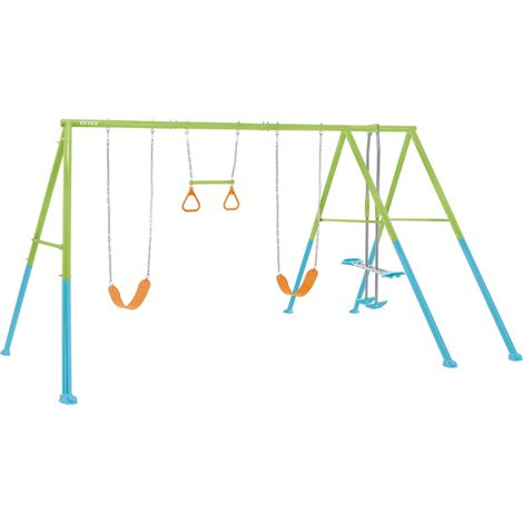 Intex Doble columpio jardín niños verde acero (1/5)