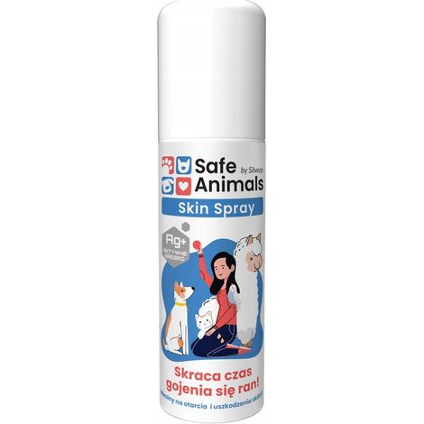 Spray per la pelle Safe Animals Spray per la pelle con argento per la cura delle ferite (1/5)