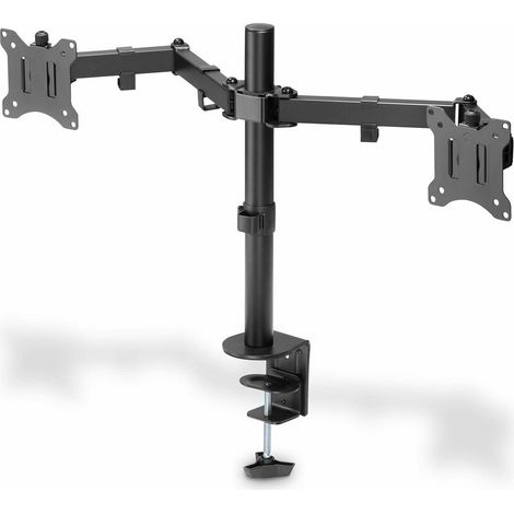 Digitus Soporte de monitor, 2 monitores de hasta 32", 3X 8 kg, VESA 75x75, 100x100 Negro (1/2)