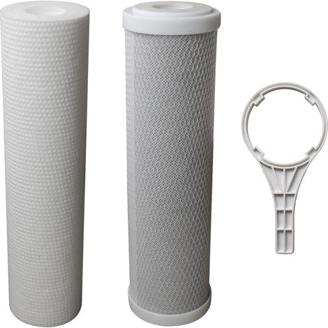 Filtre à eau pour machine à glaçons et industrielle pour café restaurant distributeur d'eau commerciale accessoires machines à glace Élément filtrant pour eau à deux étages (1/4)