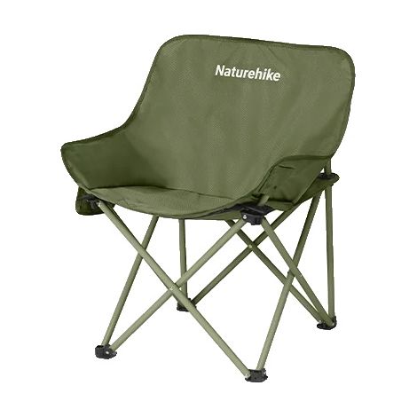 Silla de camping ligera con respaldo alto, verde-M (1/2)
