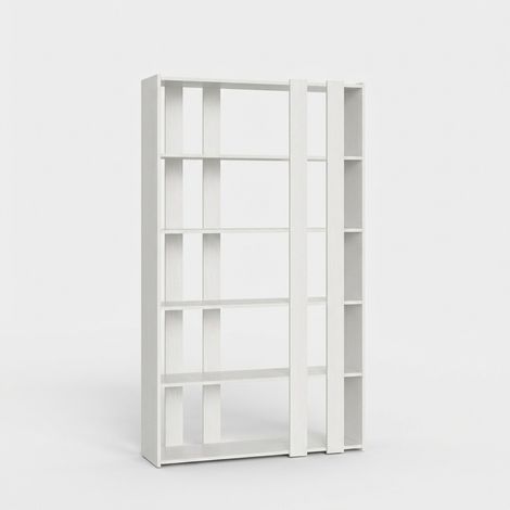 Librería de pared blanca salón oficina diseño moderno Kato A Small (1/3)