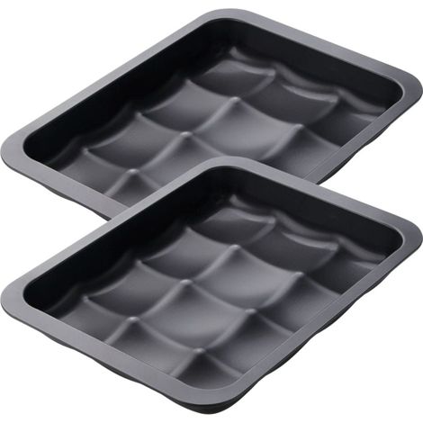Lot de 2 moules à gâteaux 36/27/5 cm en acier Black metallic Black mettallic Zenker Black mettallic (1/5)