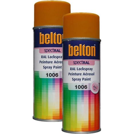 2 bombes de peinture Belton Spectral RAL 1007 jaune narcisse 400ml