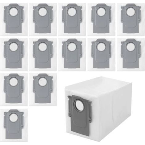 14 sacs à poussière aspirateur robot pour Roborock Saros 10R/Saros 10/Q Revo/Qrevo Pro/Qrevo MaxV/S8 MaxV Ultra/Qrevo Master/Qrevo Slim, accessoires, sacs à poussière de grande capacité (1/5)