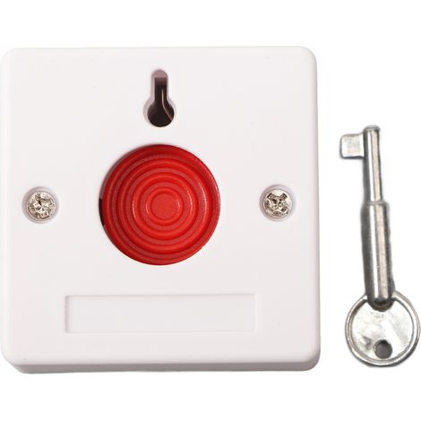 Bouton d’alarme d’urgence efficace, interrupteur d’incendie de secours avec clé, 250V. (1/5)