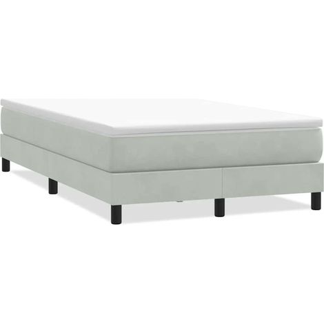 Maison Exclusive - Giroletto Molle senza Materasso Grigio Chiaro 120x210cm Velluto (1/5)