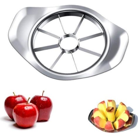 Coupe Pomme, Acier Inoxydable Trancheuse De Pomme 8 Lames, Coupe Pomme En Quartier,Pèle-Découpe-Epluche Pomme-Enleve (1/4)