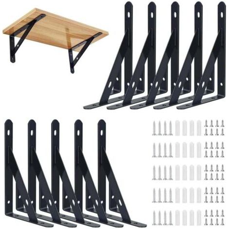 Pair Set mit 10 Wandregalhalterungen, 95 x 150 mm, schwebende Wandregalhalterung