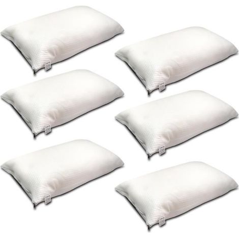 Oreiller viscoélastique - JUANIO - JUANIO - Set de 6 - 75 x 45 cm - Anti-acarien (1/4)