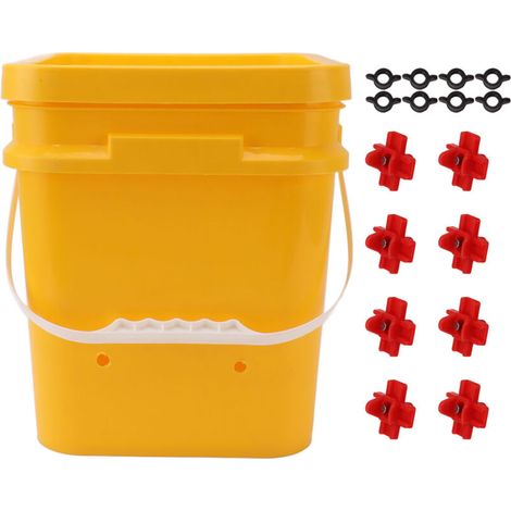 Abbeveratoio automatico multifunzione per pollame con maniglia, 12 litri, design a chiusura ermetica per acqua pulita, adatto a uccelli come pappagalli e piccioni - (1/5)