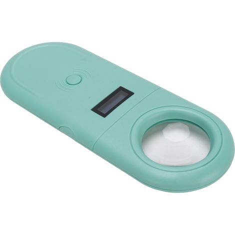 Lecteur de puces électroniques pour animaux avec LED et loupe, fréquence de 134,2 kHz, portable, pour la gestion des animaux de compagnie, capacité de stockage de 30 puces. (1/5)