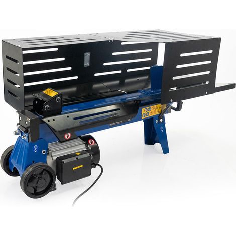 Hyundai 7 Tonne Horizontal Electric Log Splitter with Hydraulic Ram, Steel Protection Cage 520mm Length