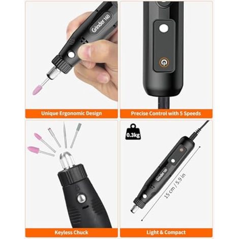 Outils rotatifs multifonctionnels avec 104 accessoires, outil rotatif sans fil (1/3)