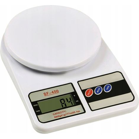 Balanza electrónica de cocina LCD con escala de 1 g a 10 kg.