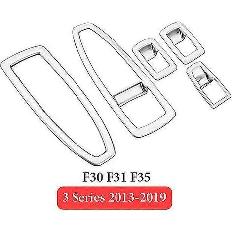 Lot de 4 caches décoratifs ABS pour boutons de lève-vitre, compatibles avec BMW Série 3, 5, X1, X3, X5, F30, F48, G05, G30 et G20 (conduite à gauche) Panneaux de porte intérieurs et accessoires - Ver (1/5)