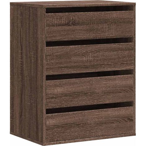 vidaXL Cassettiera Angolo Rovere Marrone 60x41x76cm Legno Multistrato
