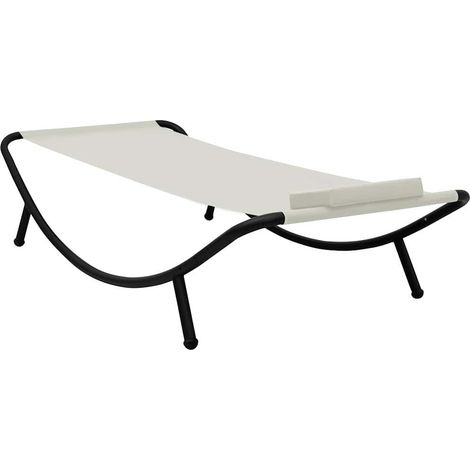 Maison Exclusive - Lettino da Giardino Crema 200x90 cm in Acciaio (1/5)