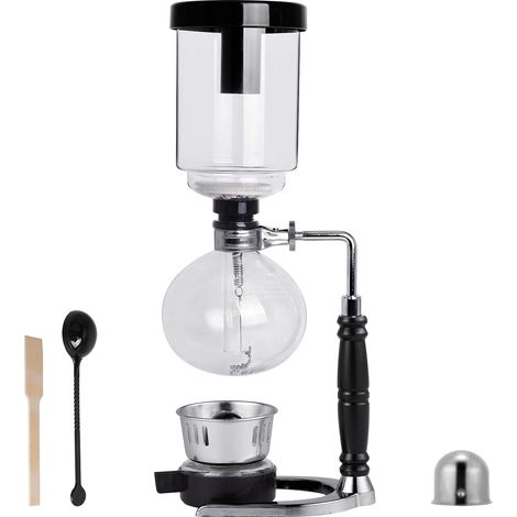 Coffee Machine Siphon Vacuum Coffee Machine, 5 Cups, 600ml Coffee Siphon Heat Resistant With Drip Filter Base Coffee Extraction Tool (1/5)