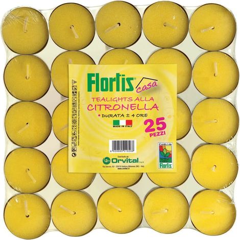 Tealights de citronella 25 pz 38x17