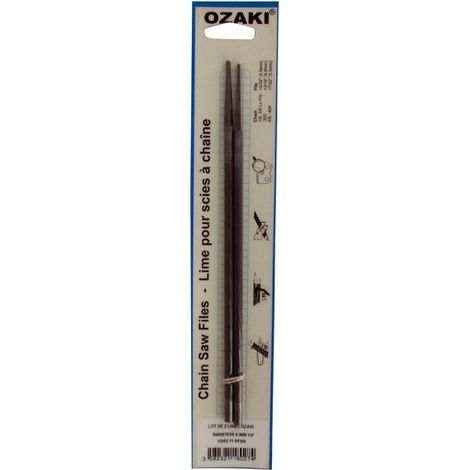 Jeu de 2 limes rondes OZAKI diamètre 6,3 mm Longueur 20 cm