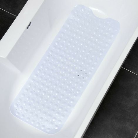 Tapis de Baignoire de Sécurité Antidérapant,Extra Long Tapis de Baignoire antidérapant,blanc transparent 40100cm (1/3)
