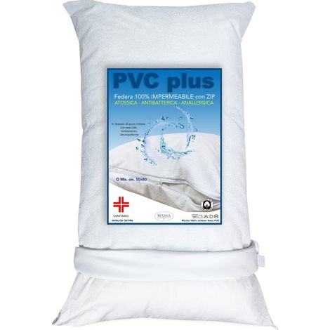 FEDERA PVC PLUS © copriguanciale IMPERMEABILE CON CERNIERA IN spugna DI COTONE