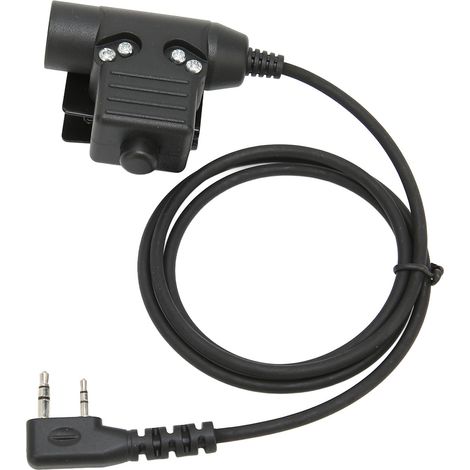 Un casque de communication avec commande vocale et fonction PTT, réduction du bruit, prise jack 7,1 mm, réglable et compatible avec les talkies-walkies Kenwood TK-3107. (1/5)