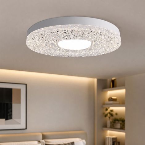 Lampadina LED E27 da 30W con design a diamante, 3 opzioni di colore della luce (bianca/neutra/calda), Ø150mm, ABS ignifugo, ideale per il soggiorno. (1/4)