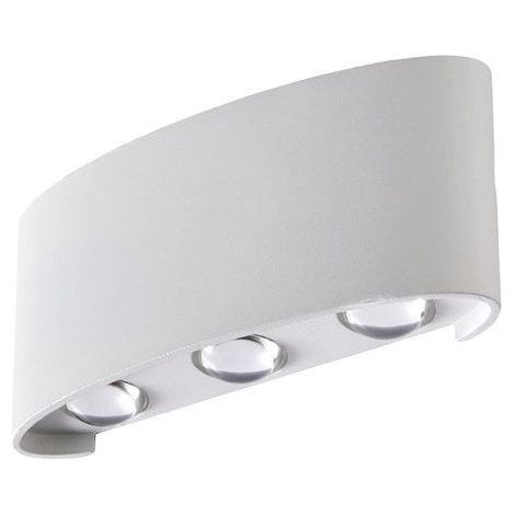 Lussiol Squeezy Wandleuchte, weißes Aluminiumdesign mit integrierter LED (1/3)