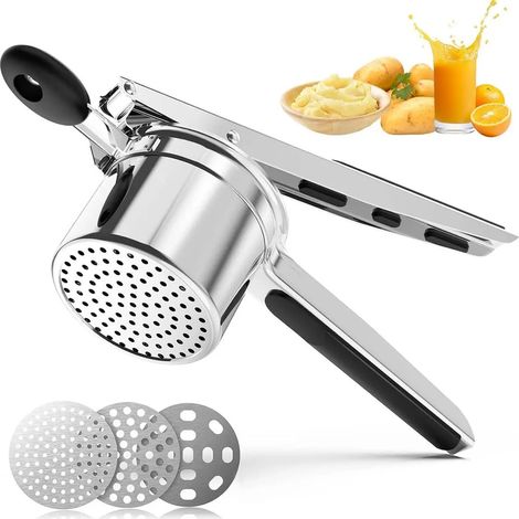 Le broyeur de pommes de terre en silicone argent 32,8cm interchangeable (1/5)