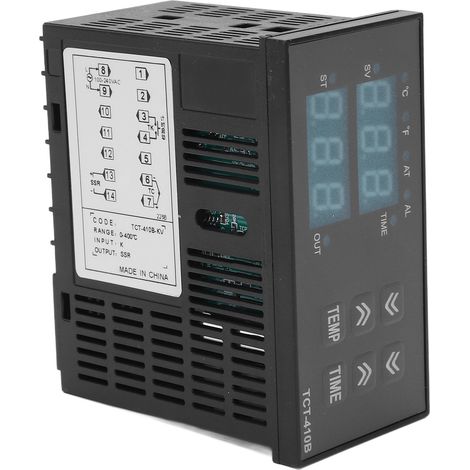 2-in-1 Digitalthermostat für Zeit und Temperatur, digitaler Displayregler für Heizpresse, 100-240V, Regler mit LED-Anzeige. (1/5)
