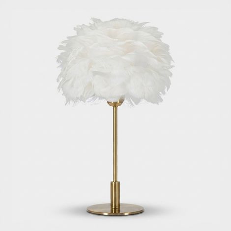 Lampe de table boule plume cm ø 30x50 (1/4)