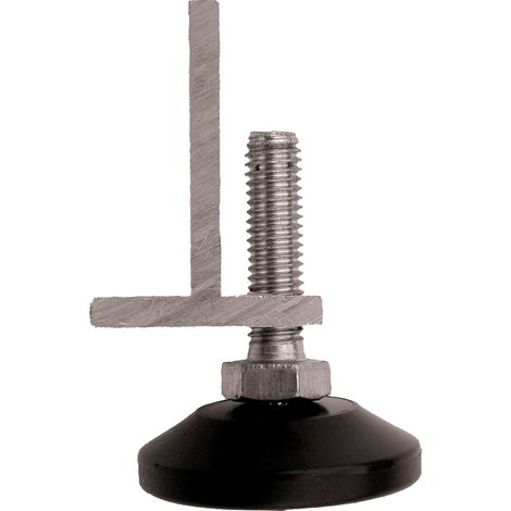 Duval – Vérins baignoire alu brut – Résistants à la corrosion – Ajustement 15 à 48 mm – Diamètre patin 30 mm – 9601012000