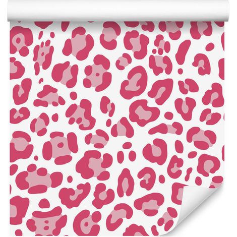 Papier peint en similicuir rose poudré, blanc et rose pour salon et chambre 50x1000 (1/5)