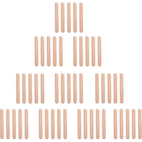 Lot de 50 Tourillons Cheville en Bois Massif pour Bricolage et Travail du Bois - 5x30mm (1/5)