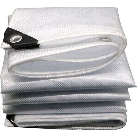 Tarpaulins - Reinforced Protective Tarpaulin 2x2m - Translucent / Transparent - High Resistance, Tear Resistant and Waterproof - UV Stabilized - 2 x 2m Transparent Reinforced Tarpaulin (1/5)