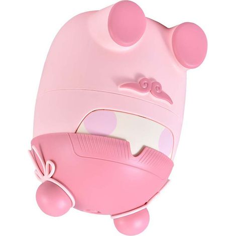 Tirelire à clé Coffre-fort pour enfants Cute Piggy Bank Rose Résistant et grande capacité (Plastique, 10.6oz) (1/5)