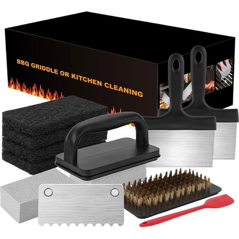 Accessoires de nettoyage pour plancha à churrasco  Outils de détartrage et de lissage