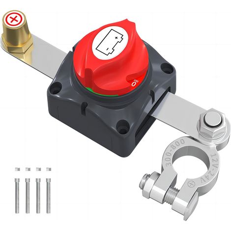 Batterietrennschalter, seitlicher Batterieschalter Ein/Aus 275A 12-48V Hauptbatterietrennschalter für Auto, Fahrzeug