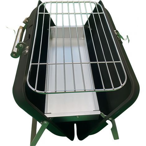 Barbecue au charbon portable avec mallette - 44x28x32 cm