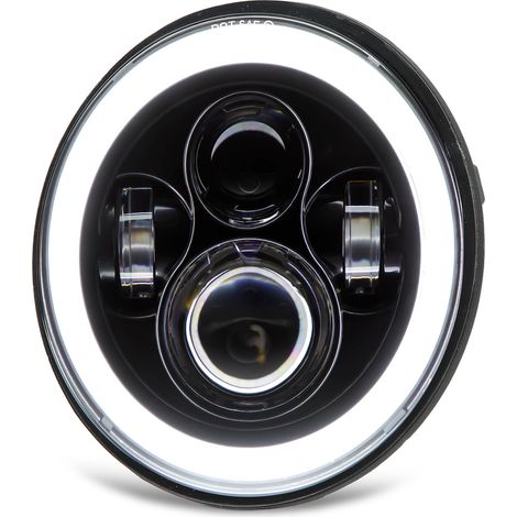 Phare LED Angel Eye 7 pouces pour moto, lumière blanche et jaune, remplacement universel pour Road Star (1/5)