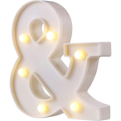 Lettres lumineuses LED, logo de 26 lettres, idéal pour une soirée, un mariage, un anniversaire ou une fête à la maison. (1/4)