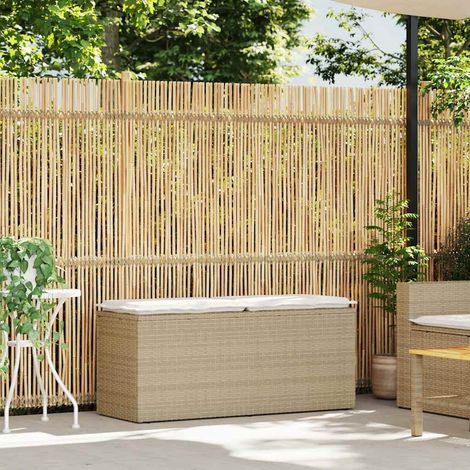 Maison Exclusive - Panca da Giardino con Cuscino Beige 110x40x44 cm in Polyrattan