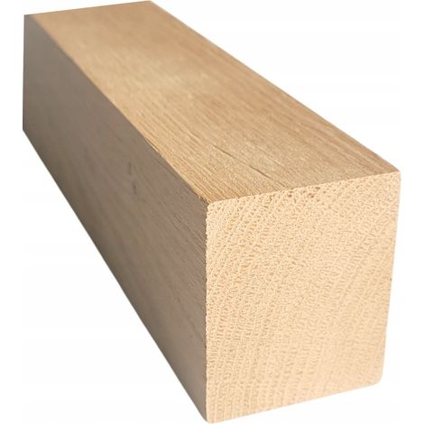 Möbelfuß Aus Massivem Eichenholz, Gehobelte Holzleiste, 55 x 45 mm, Höhe 20 cm